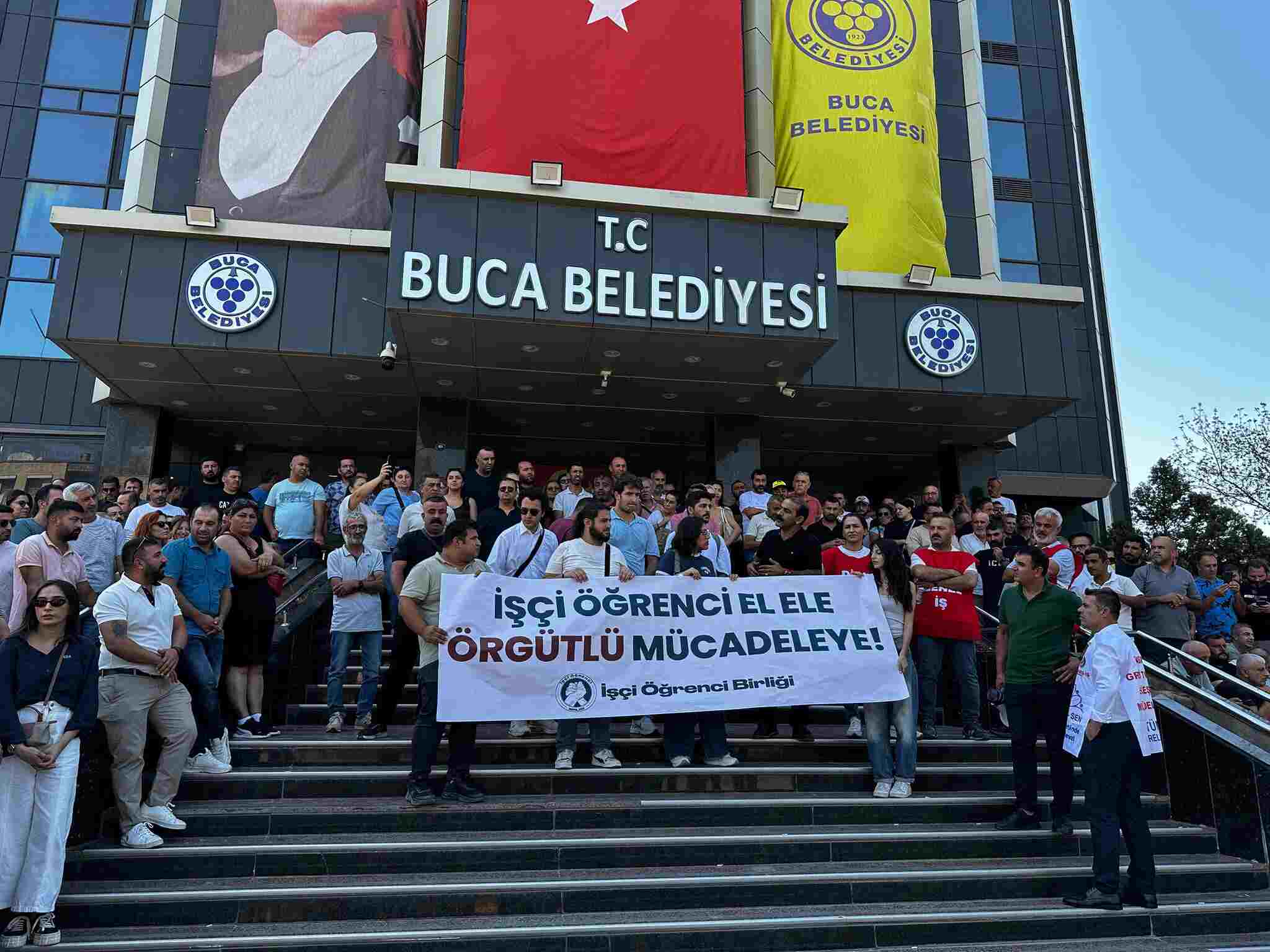 Buca'da emekçilerin eylemi sürüyor