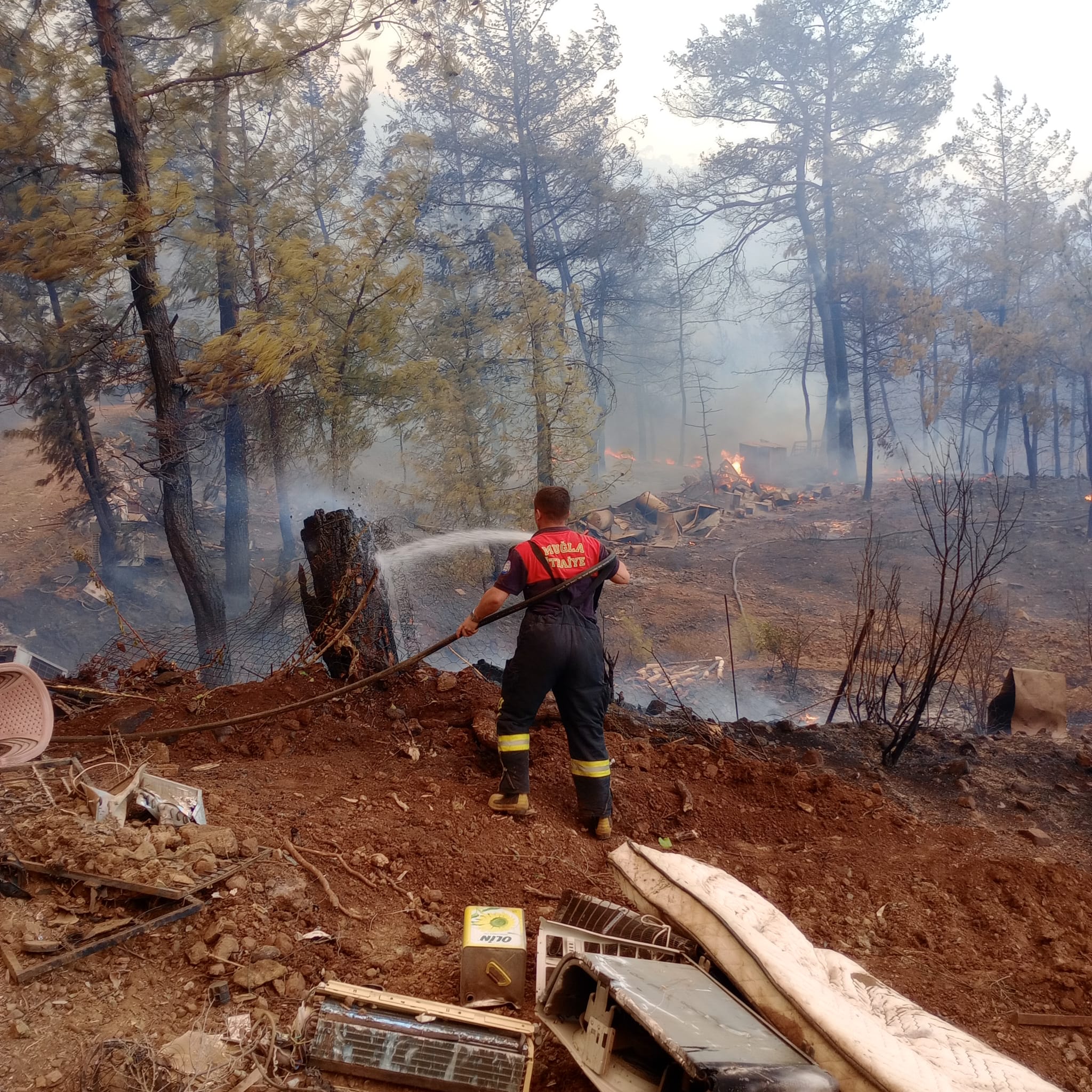 Büyükşehir İtfaiyesi Milas Ve Köyceğiz’de Alevlerle Mücadelede (4)