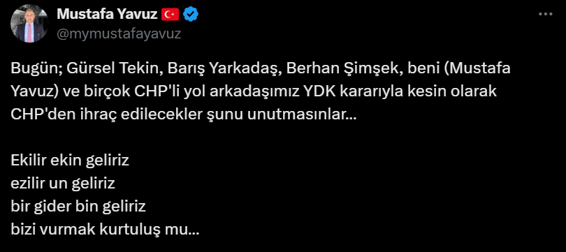 Mustafa Yavuz’dan sert paylaşım