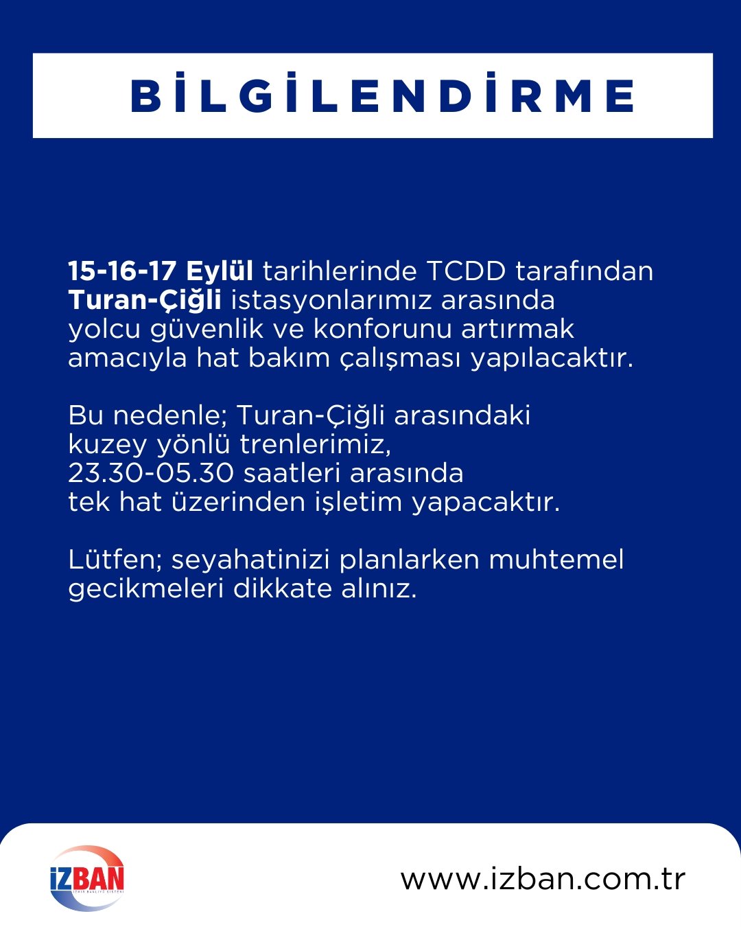 Yolcular için seyahat uyarısı