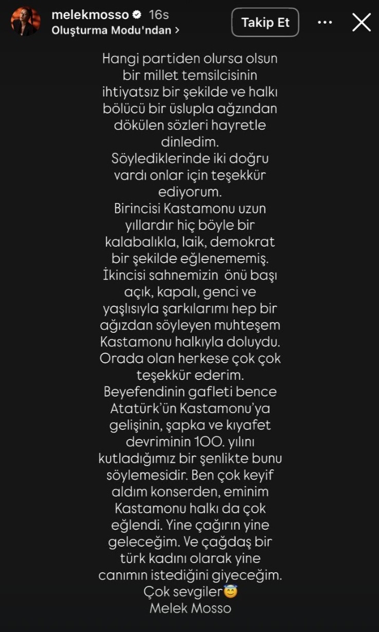 Mosso’dan sosyal medya yanıtı