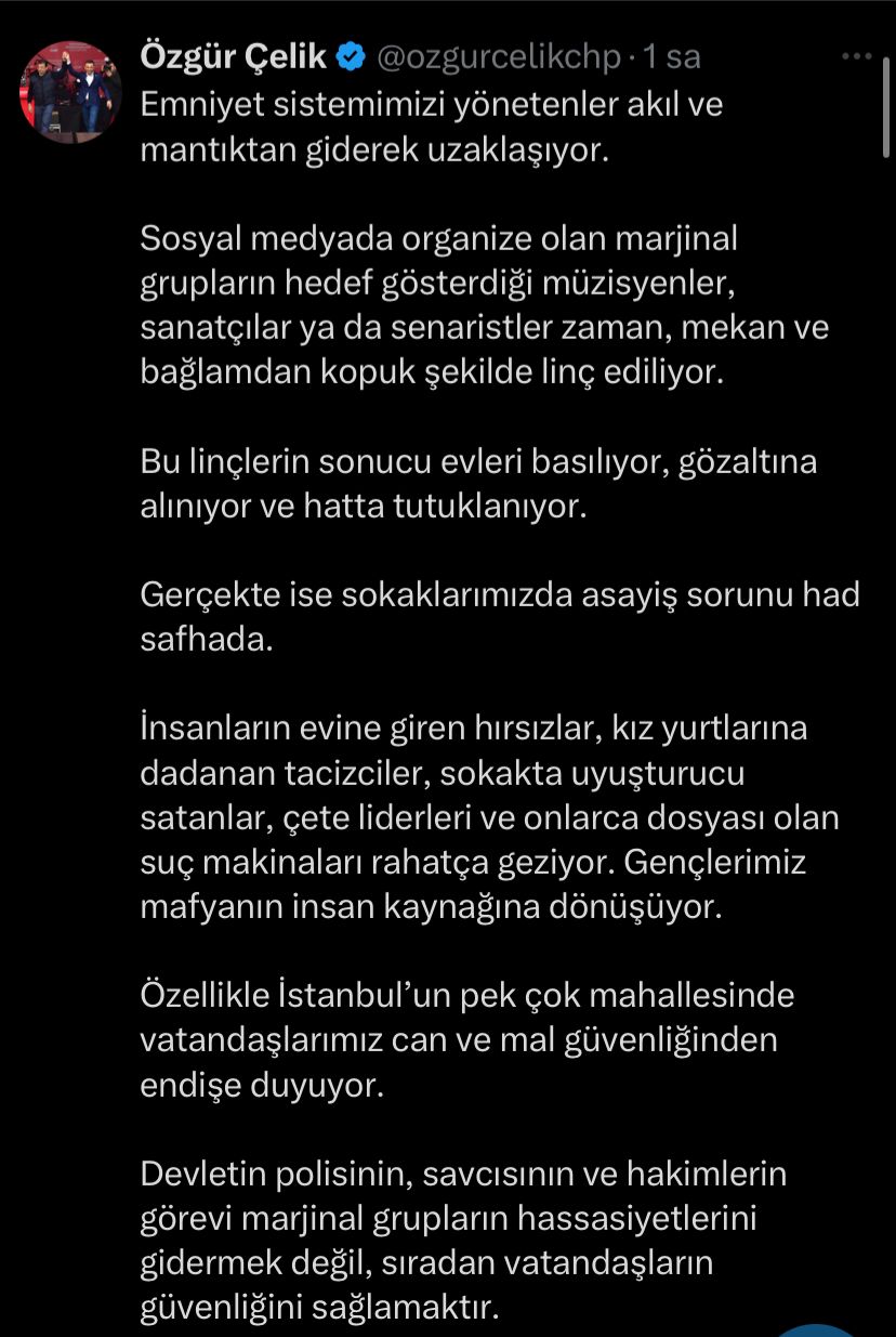 Özgür Çelik’ten sert tepki