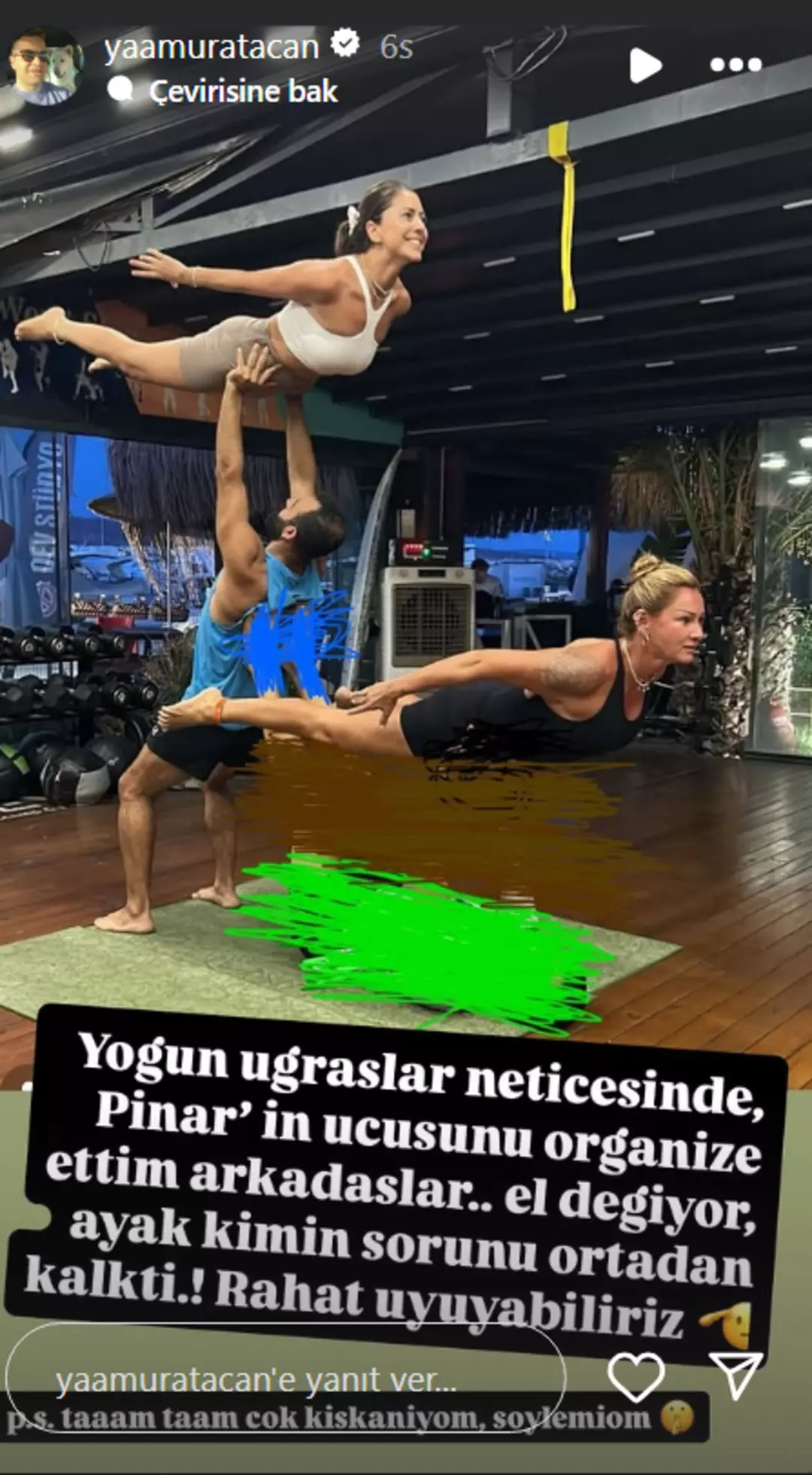 Yoga pozlarına mizahi gönderme