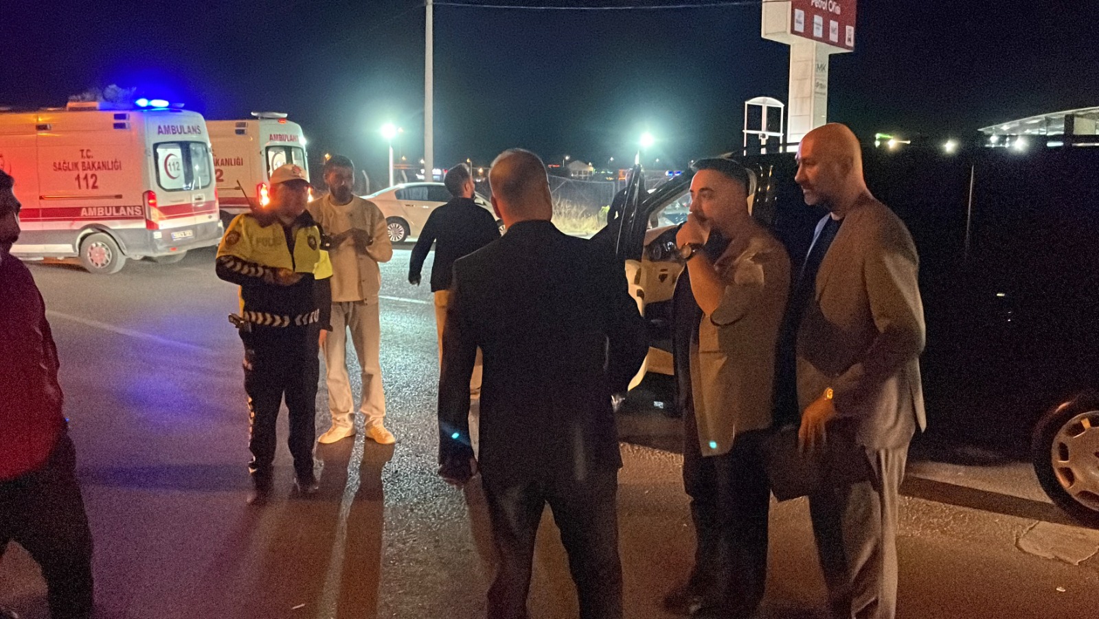 Teknik heyet ve oyuncular olay yerine geldi