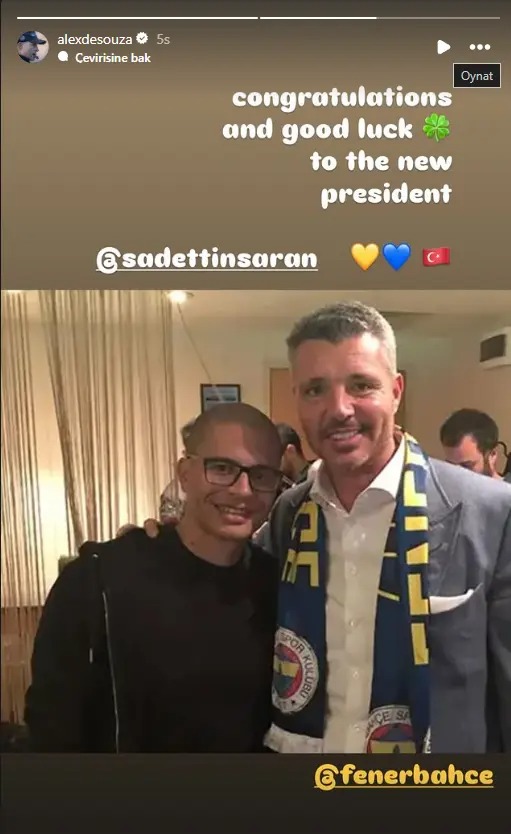 Alex de Souza'dan Sadettin Saran paylaşımı