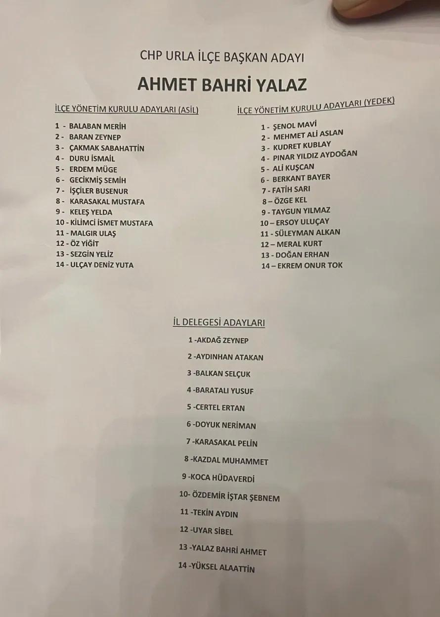 Urla’da Tek Adaylı Kongre