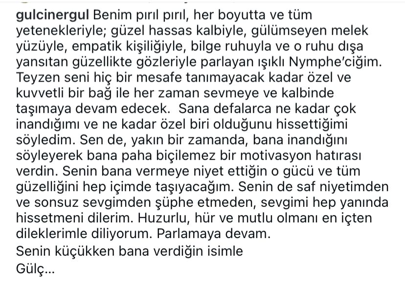 "Güzelliğini hep içimde taşıyacağım"