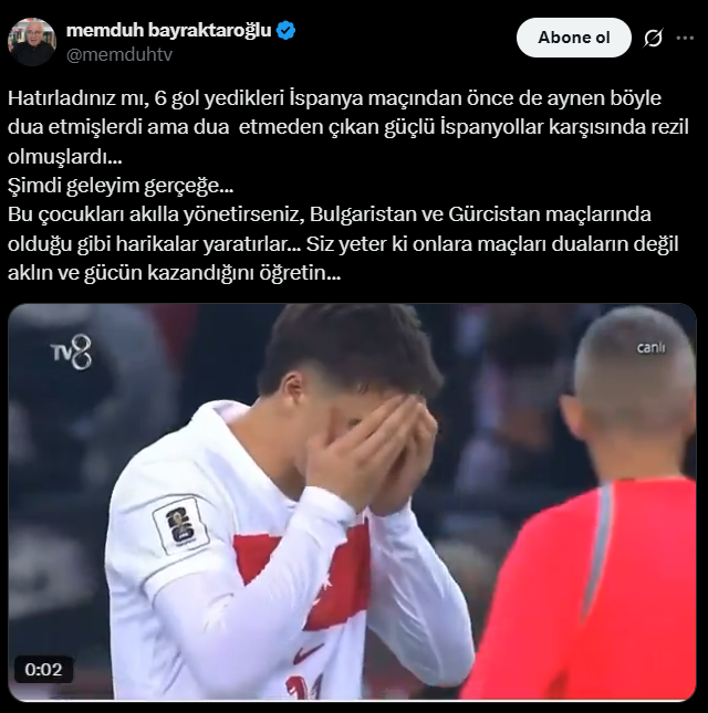 Bayraktaroğlu, Kenan Yıldız'ın Dua Ettiği Anı Paylaşarak