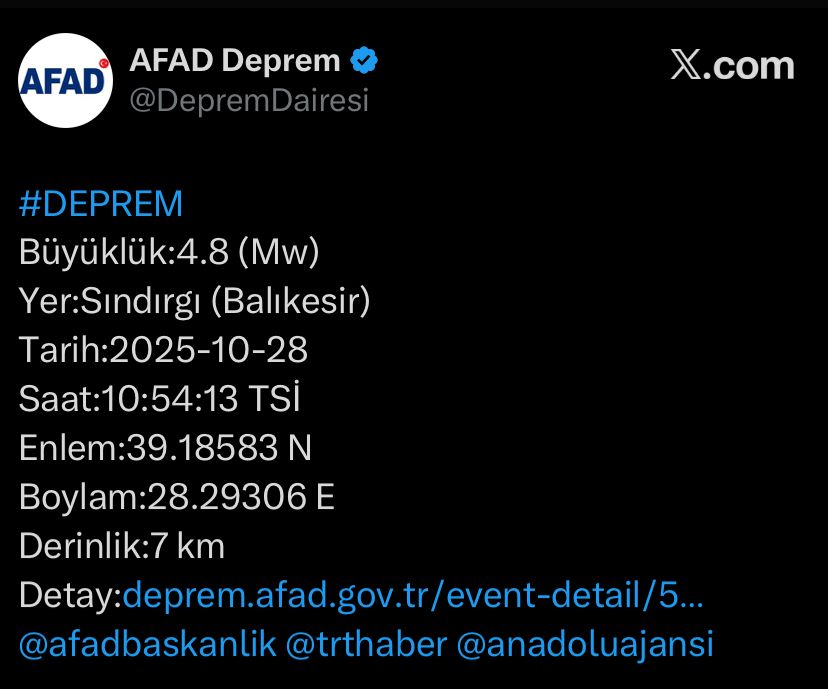 AFAD’dan açıklama