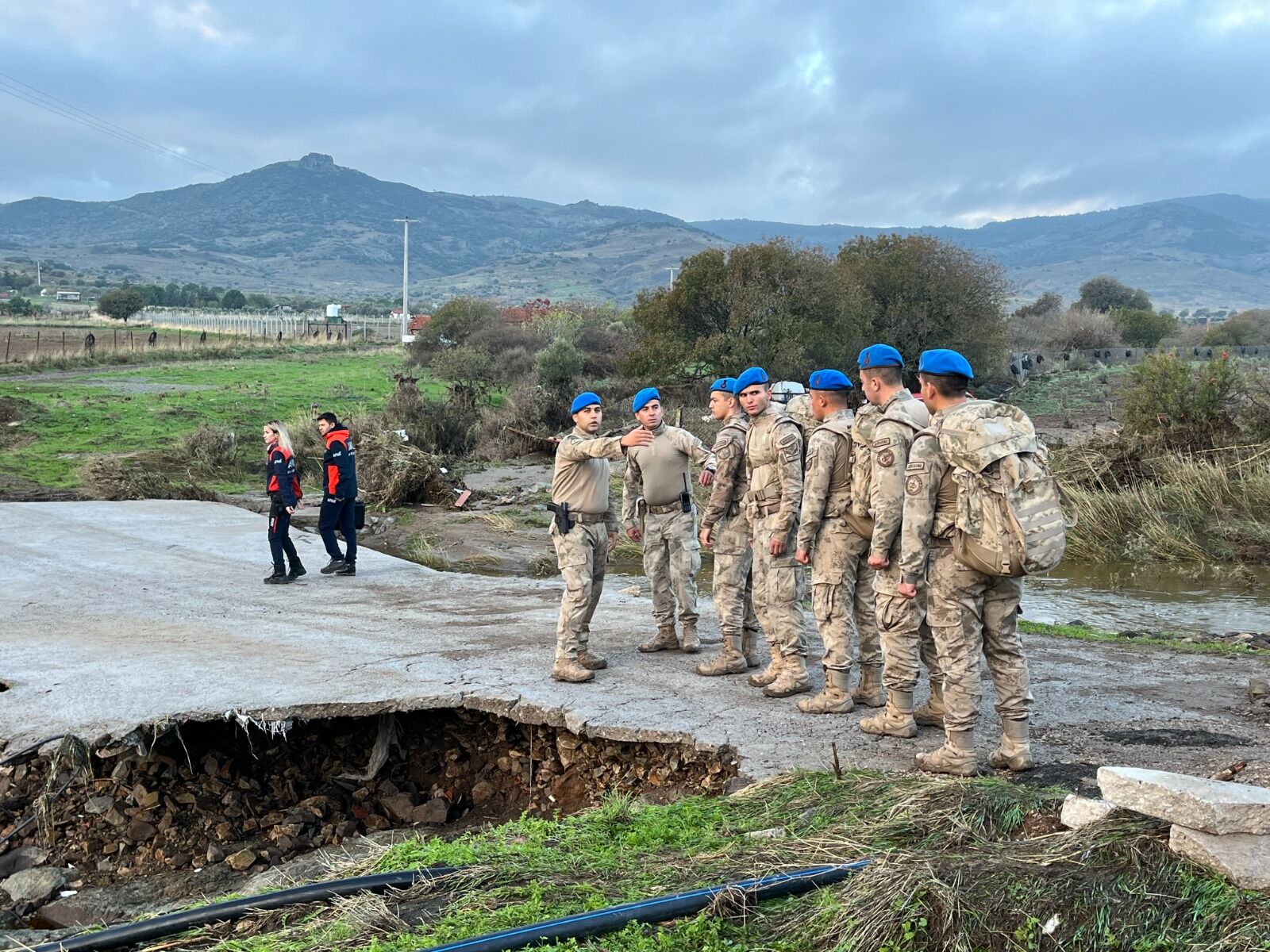 Üst düzey yetkililer çalışmaları yerinde takip etti
