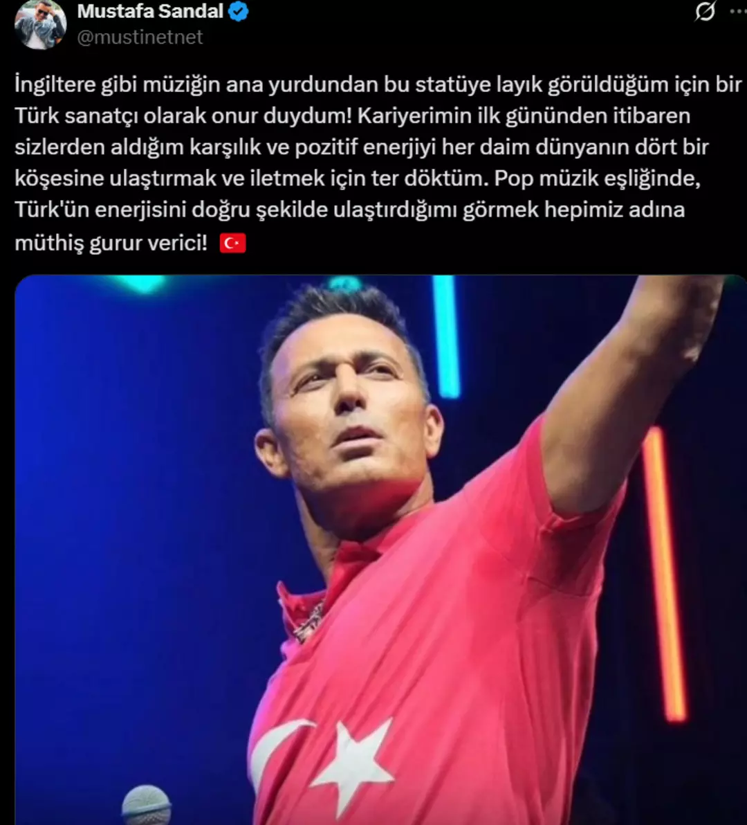 “Bir Türk sanatçı olarak onur duydum”