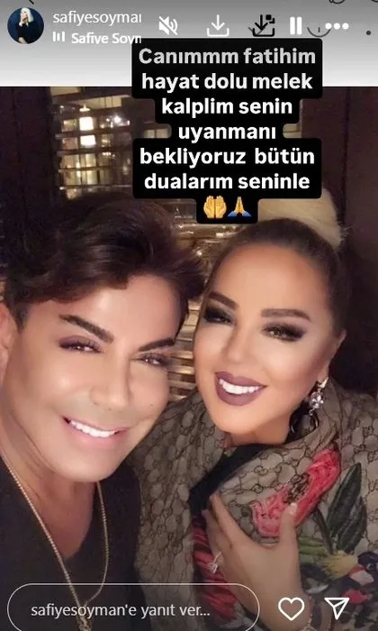 Safiye Soyman’dan Fatih Ürek’e duygu dolu mesaj!