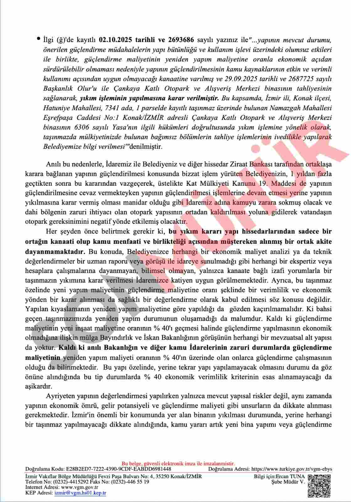 Yıkım yerine güçlendirin uyarısı