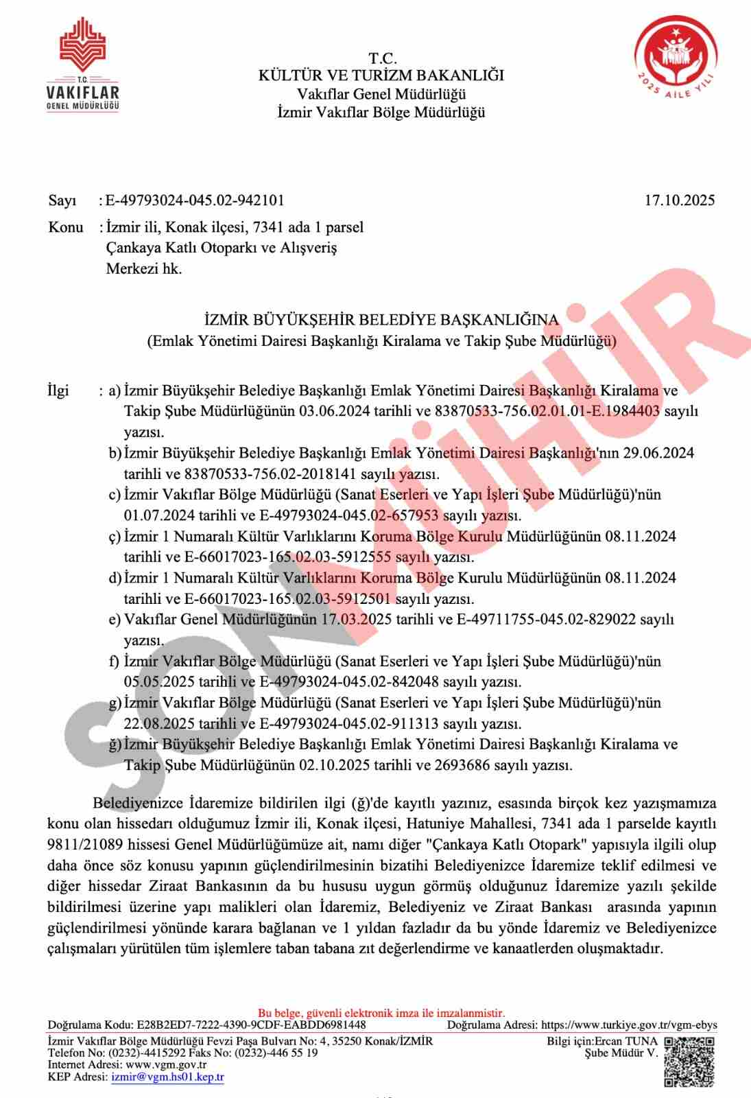 Vakıflar Bölge Müdürlüğü yıkıma karşı