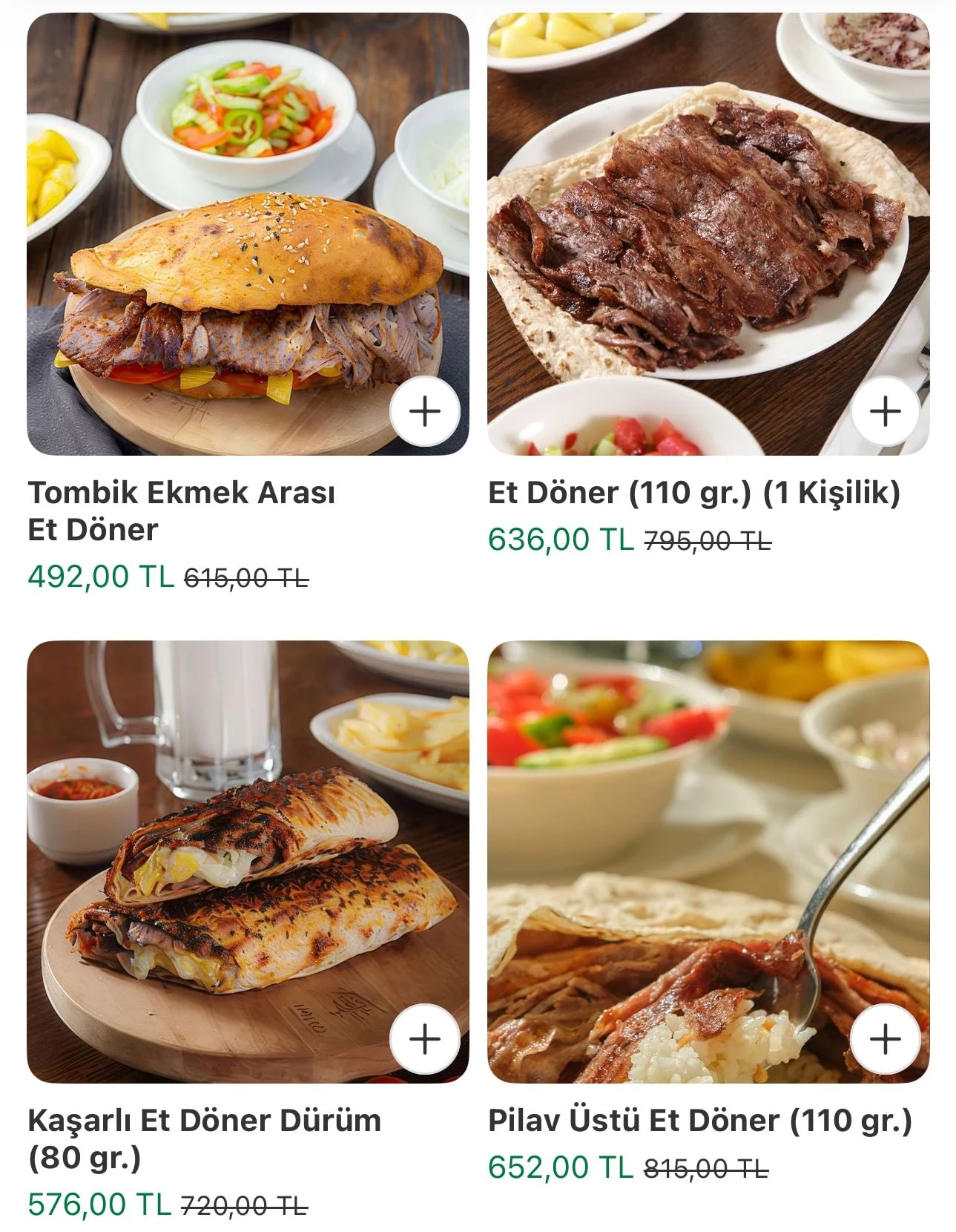 Tombik Dönerin Fiyatında Indirim