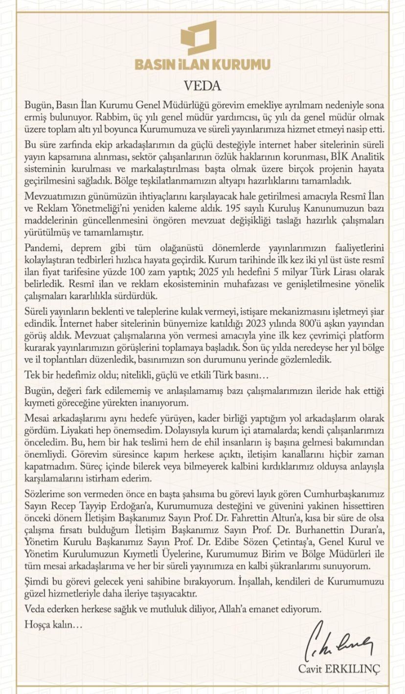 “Basın ekosisteminin güçlenmesi için çalıştık”