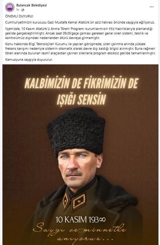 Abulancak'ta ‘Siren’ Çalmadı, Belediye Açıklama Yaptı