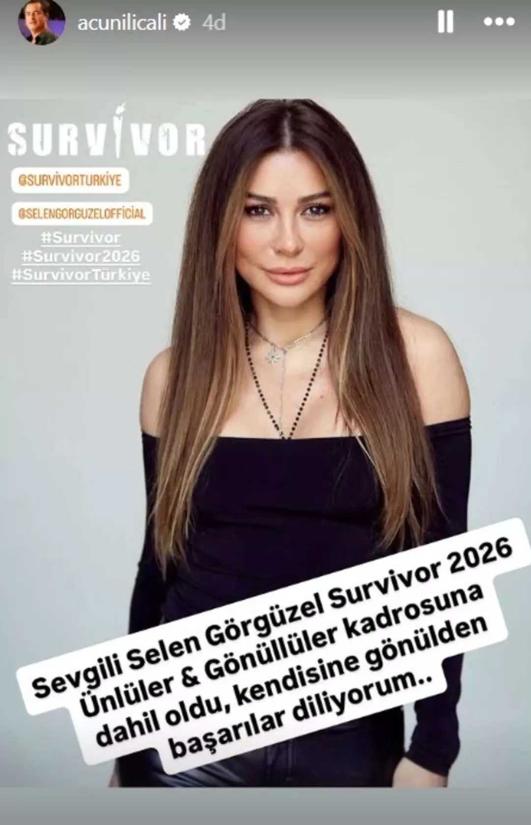 Selen Görgüzel Survivor yolcusu