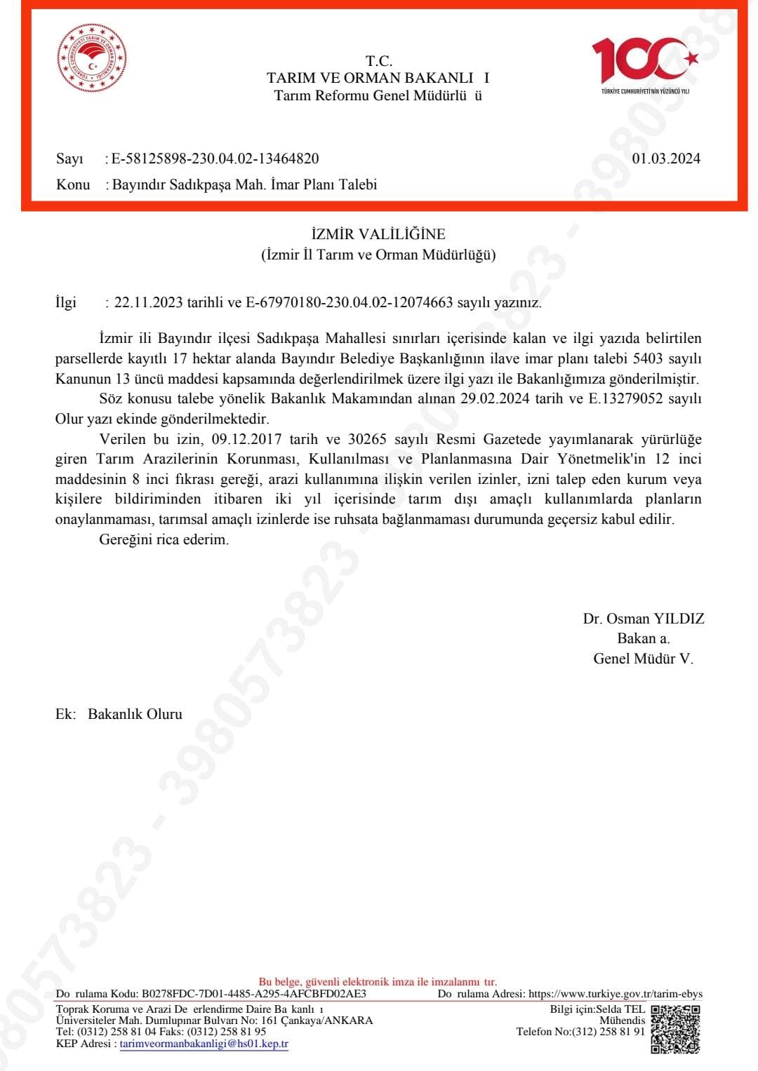 “Bu, Bayındır’ın meselesi”