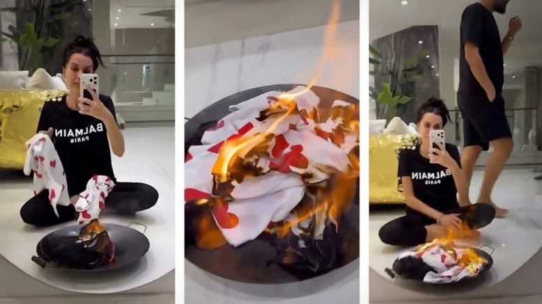 Dilan Polat Pijamalarını Yaktı