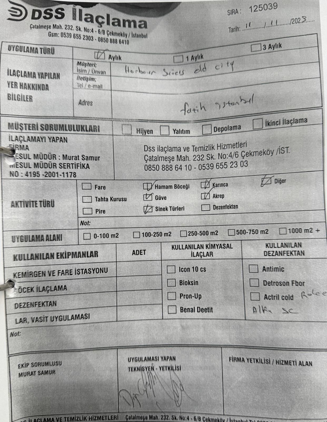 Zehirlenme olayının ardından ilaçlama belgesi inceleniyor