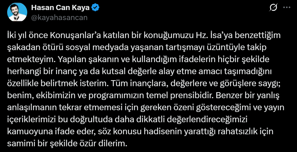 “İnançlarla alay etme amacım yok”