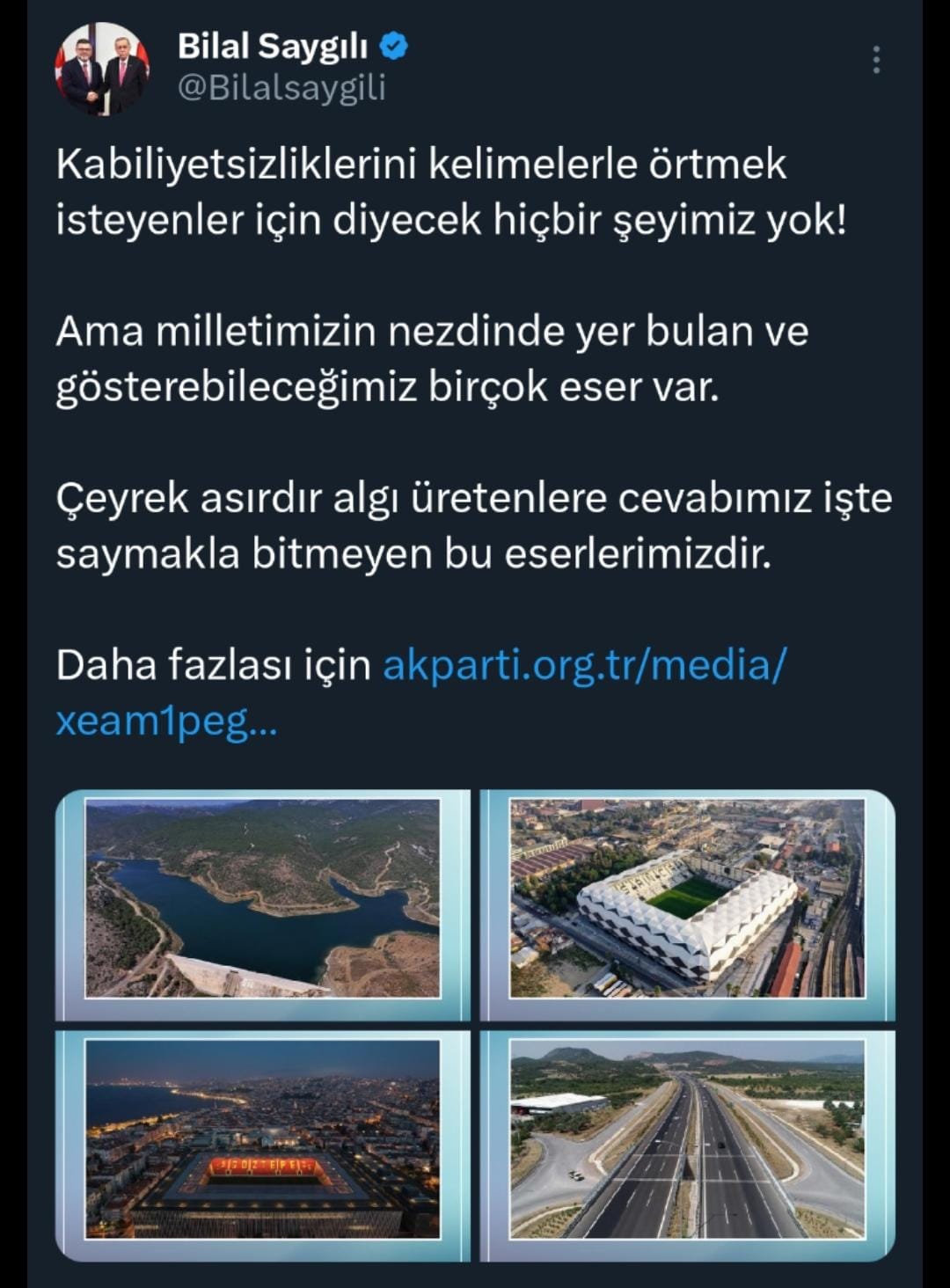 "Kabiliyetsizliklerini kelimelerle örtmek isteyenler için diyecek hiçbir şeyimiz yok"
