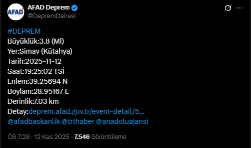 Kütahya Deprem Afad-1