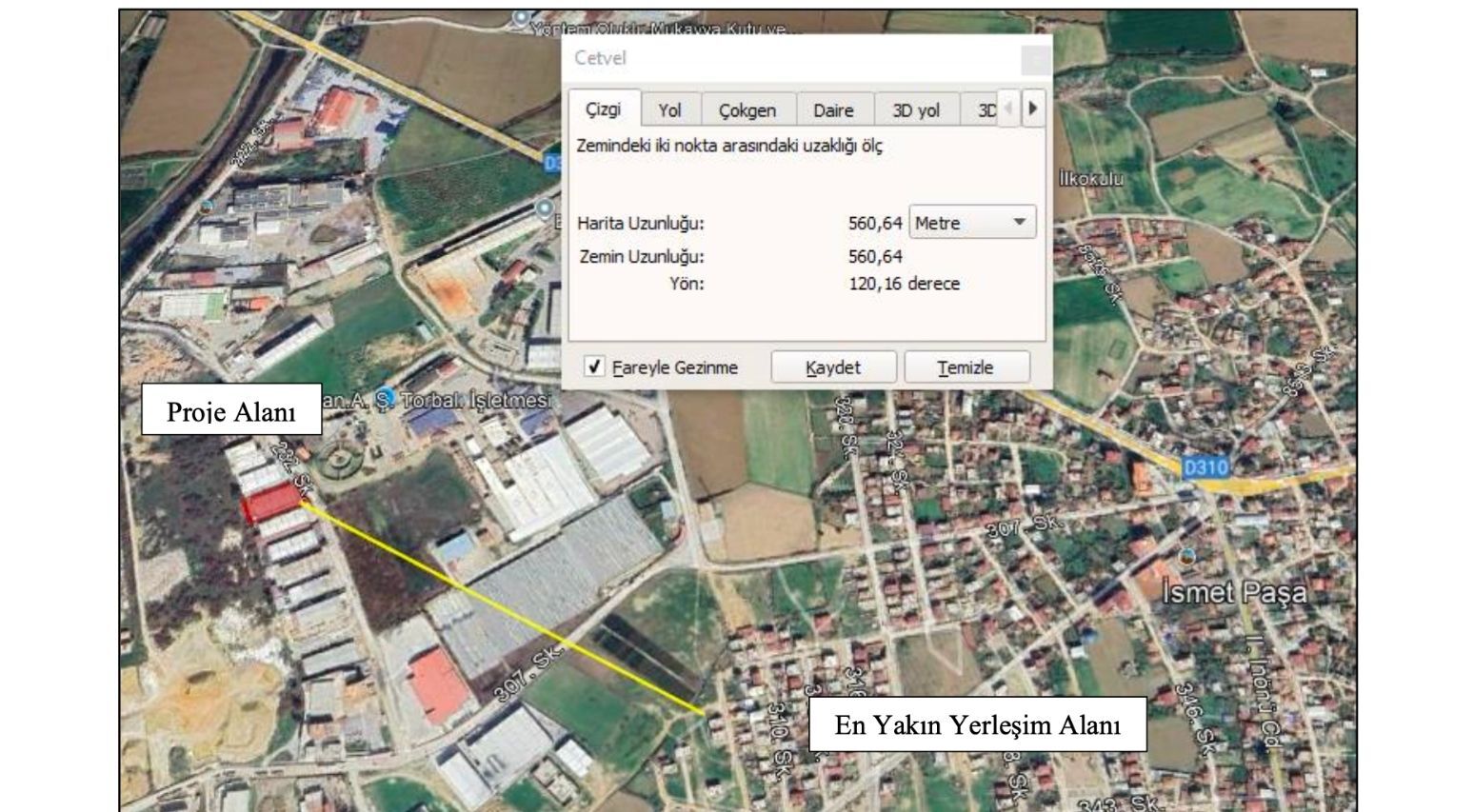 Sanayi bölgesi içinde yer alıyor