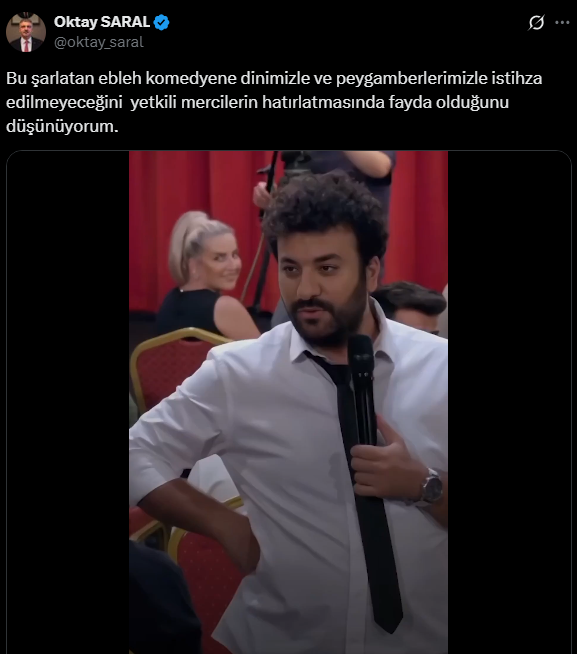 Oktay Saral, X hesabında yayımladığı mesajda Hasan Can Kaya’nın bir seyirciyle diyaloğunu gündeme getirerek ağır ifadeler kullandı.