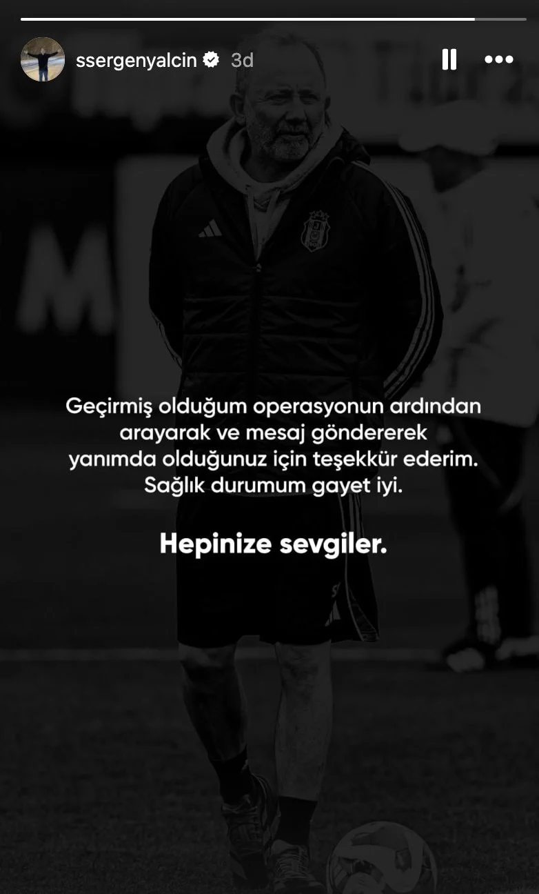 “Sağlık durumum gayet iyi”