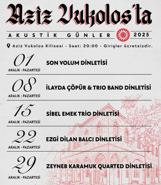 Kasım ve Aralık aylarında sanat dolu akşamlar