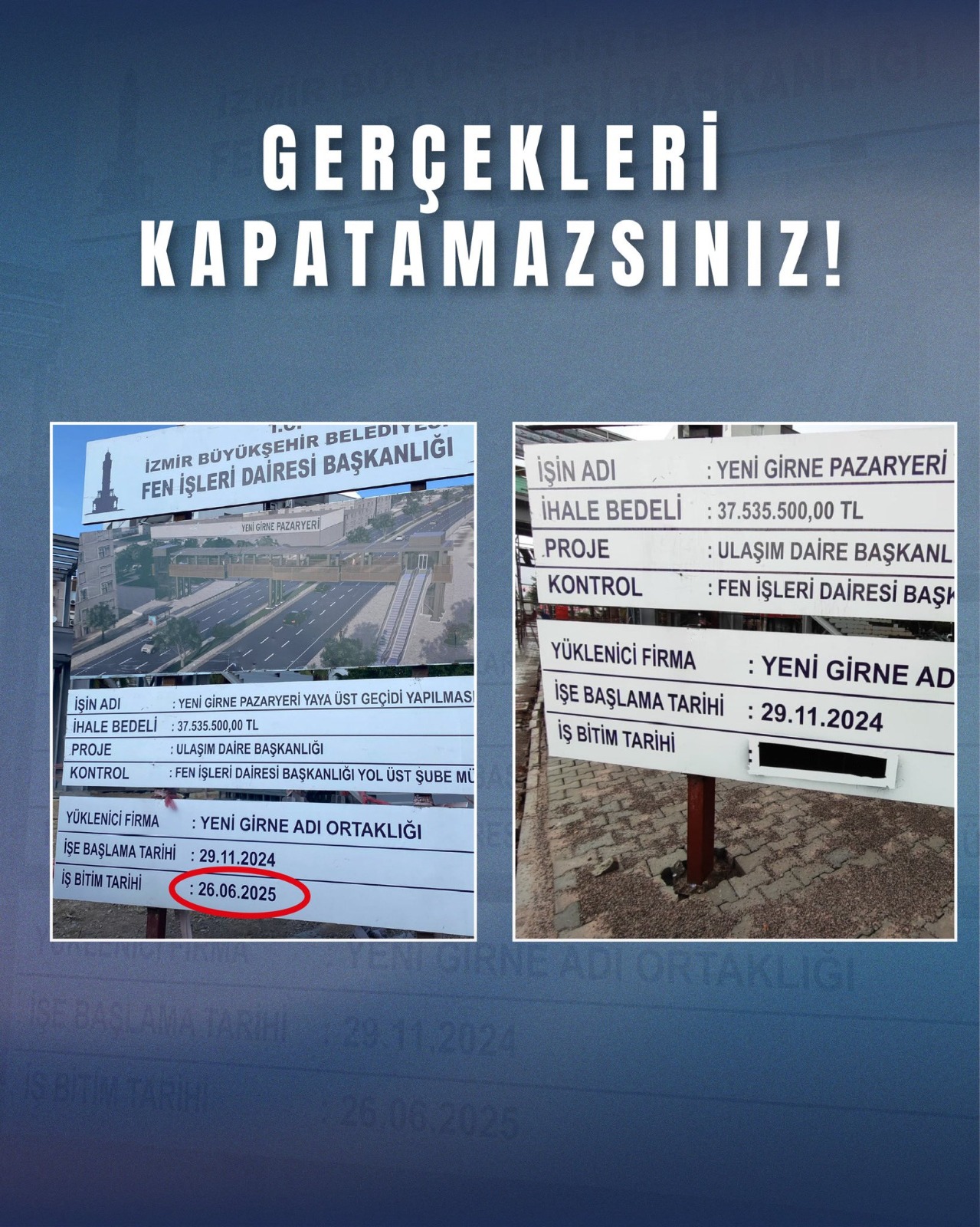 Karşıyaka Üst Geçit Projesi'nde 7 aylık söz bir yıla dönüştü