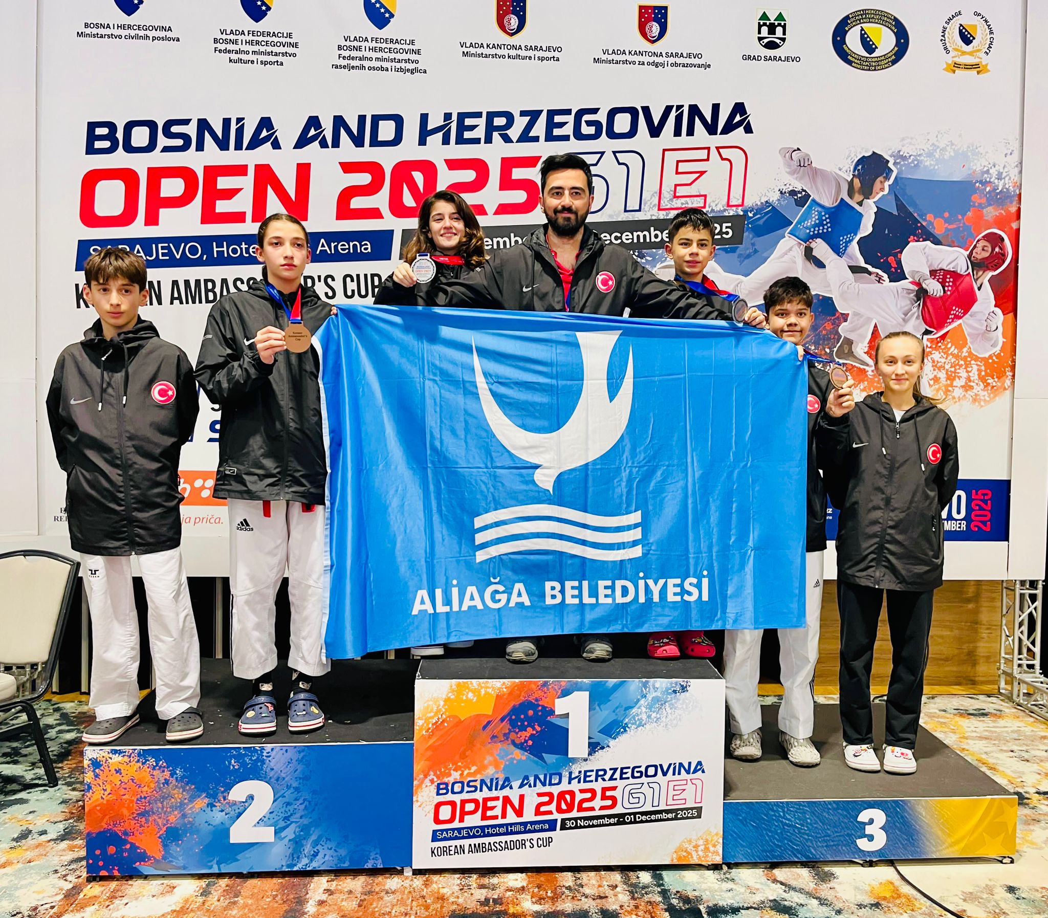Aliağalı Taekwondocular Saraybosna’dan Madalyalarla Döndü (1)