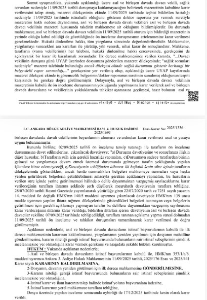 Uludağ BAM'ın kararını paylaştı