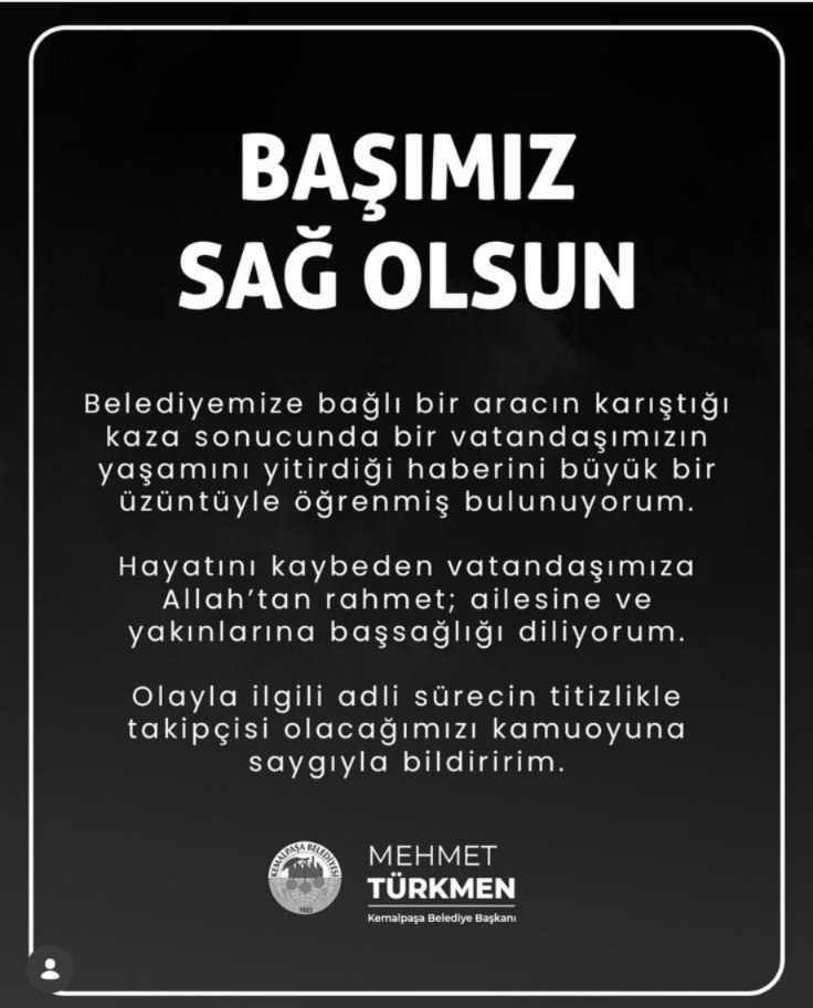 Belediye Başkanı'ndan başsağlığı mesajı