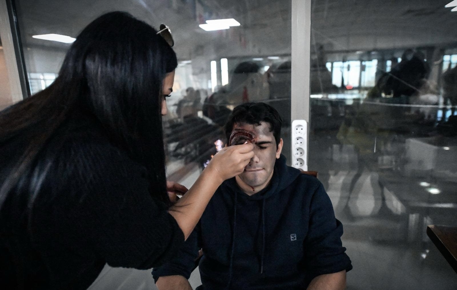 Buz Sporları Salonu’nda Yangın Senaryosu, Eshot’ta Tahliye Tatbikatı2