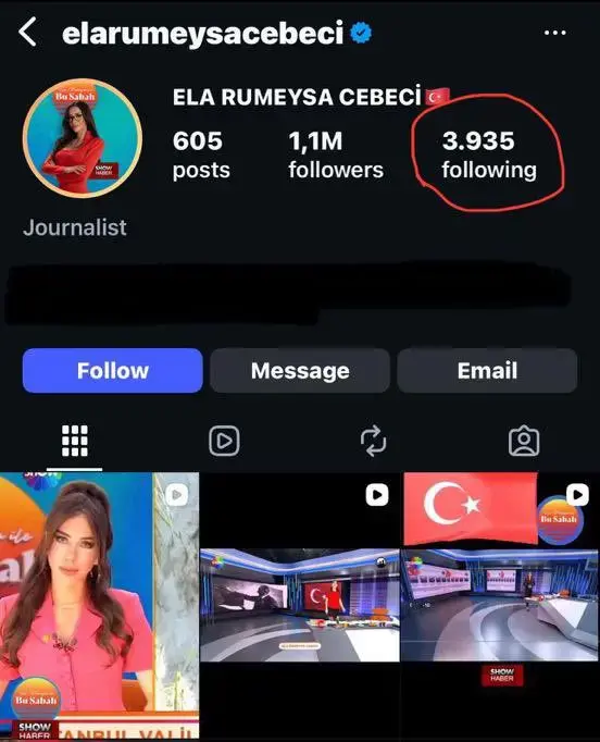 Ela Rümeysa Cebeci Sosyal Medya Hesabı