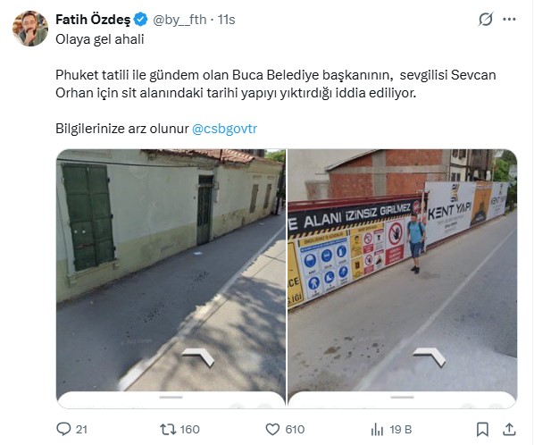 Sit alanında tarihi yapı iddiası