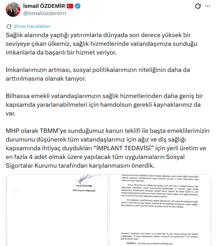 Tedavi desteği için iki şart öne çıkıyor