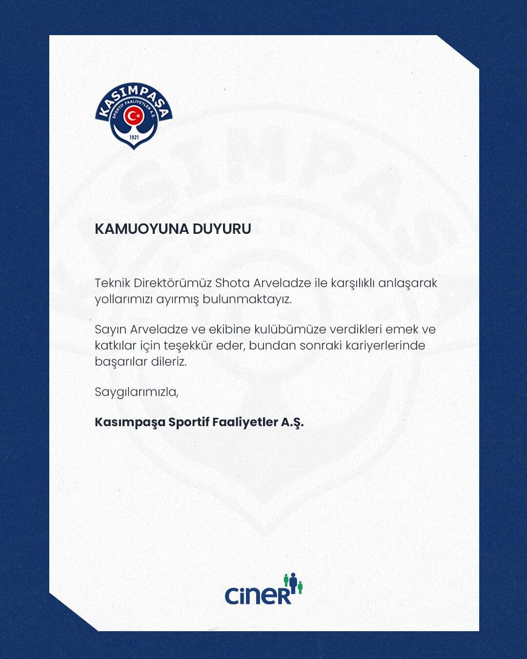 Kasımpaşa açıklama