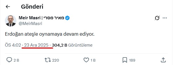 Masri yine Cumhurbaşkanı Erdoğan'ı hedef aldı