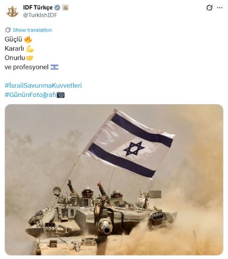 İsrail ordusundan MSB'ye cevap