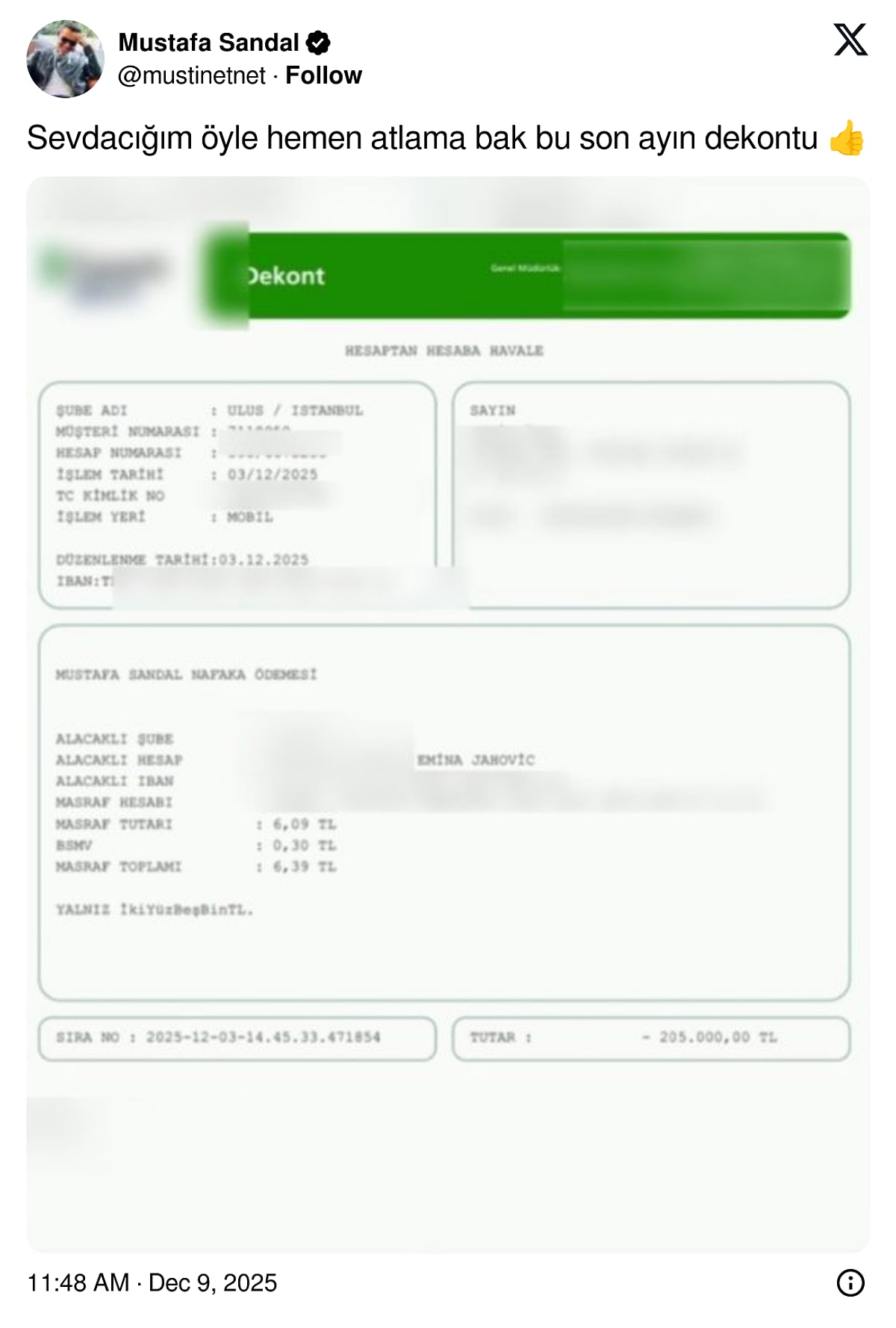 Mustafa Sandal Dekont Turkusev