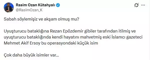 Rasim Ozan Kütahyalı Paylaşım