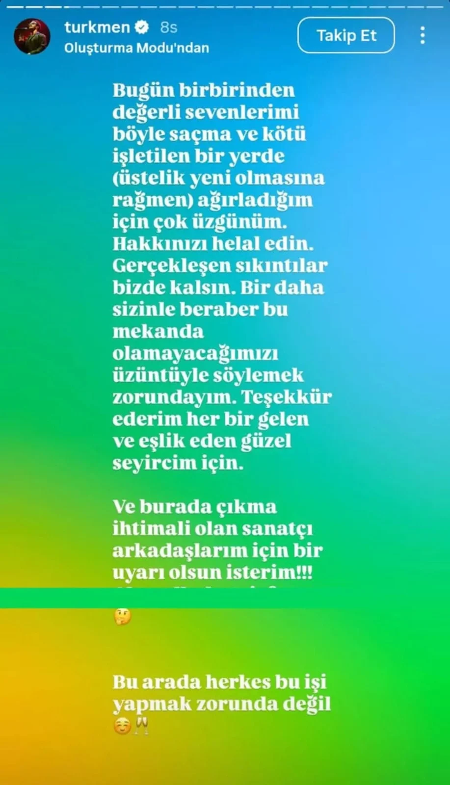 Türkmen’den sosyal medya açıklaması