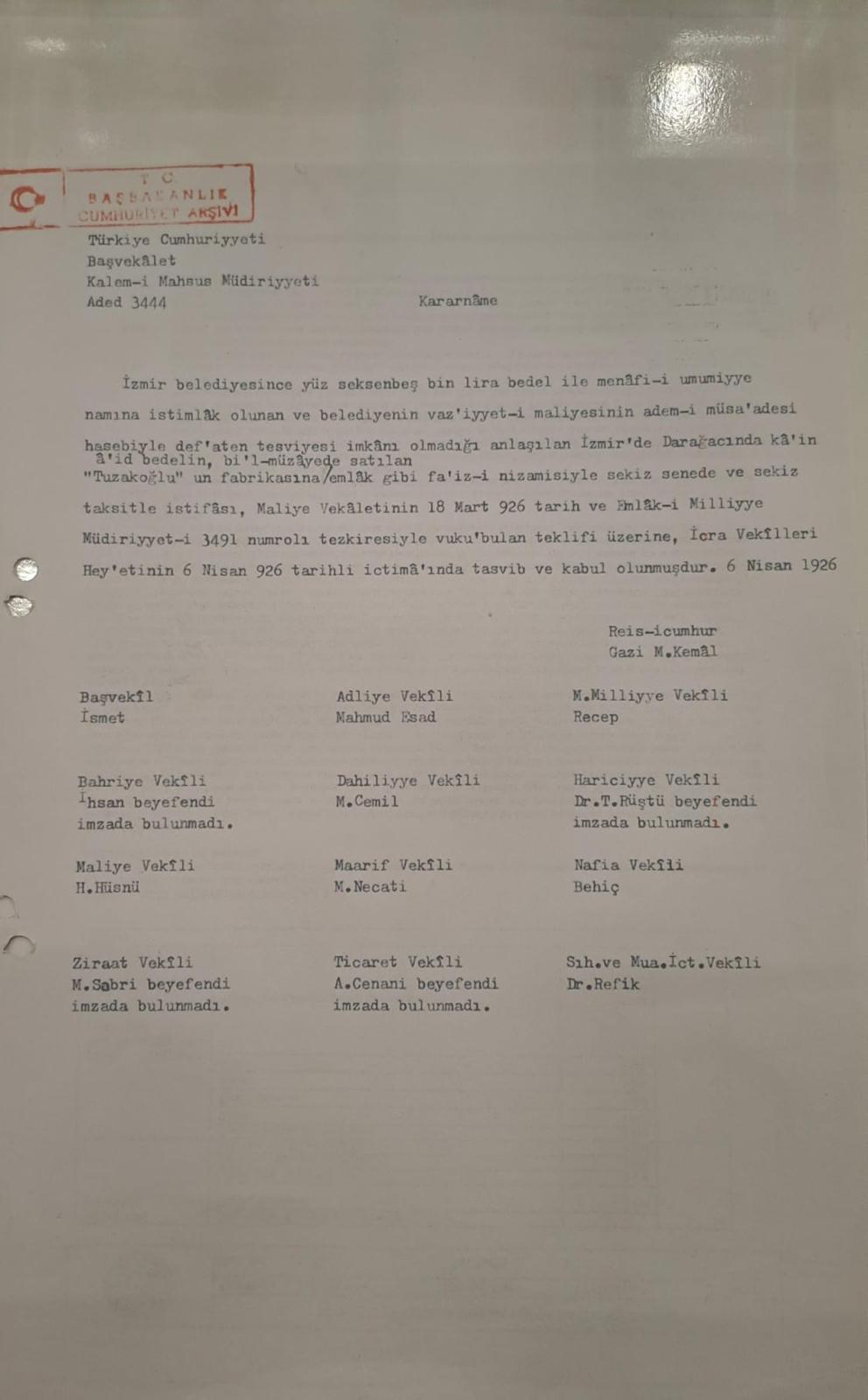 Atatürk’ün imzasıyla tescillenen tapulu mülkiyet