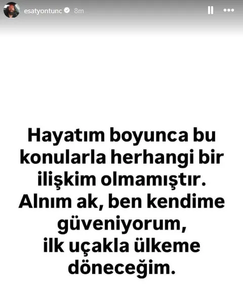 Esat Yontuç Açıklama