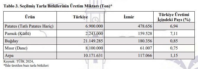 Pamuk ve patateste payımız ne kadar?