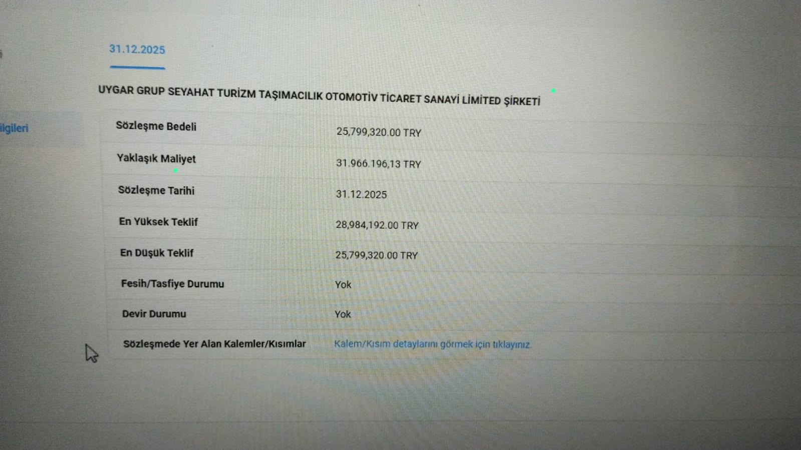 Pazarlık usulü ihale ve 25 milyonluk sözleşme